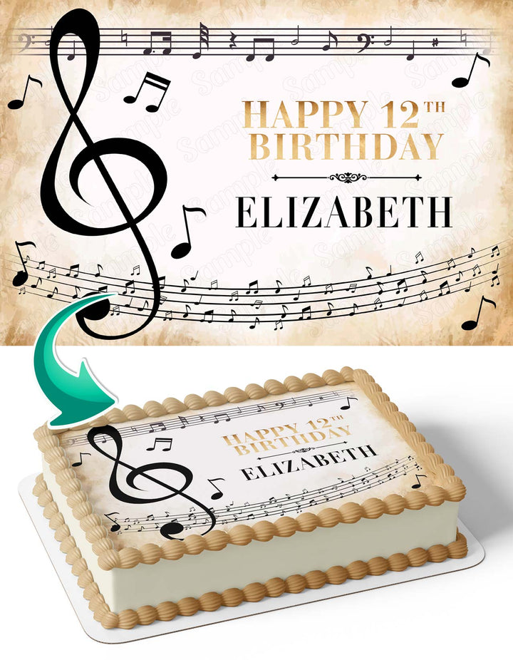 Musical Notes Edible Cake Toppers