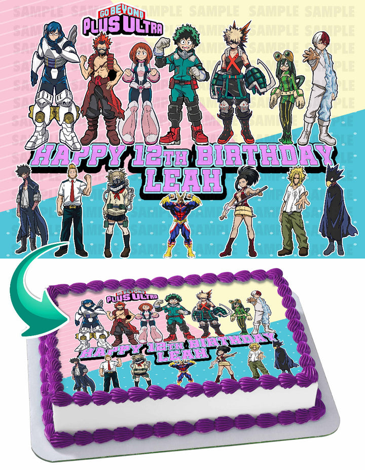 My Hero Academia 5 Edible Cake Toppers