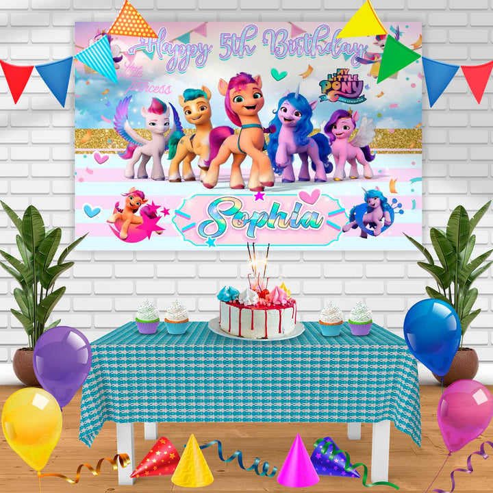My Little Pony New Generation Birthday Banner Personalized Party Backdrop Decoration