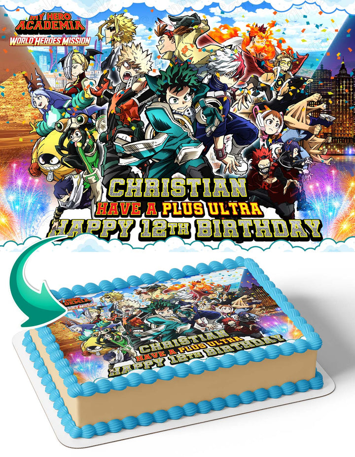 My Hero Academia World Heroes Mission MAC Edible Cake Toppers