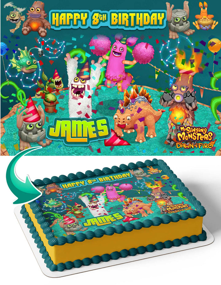 My Singing Monsters Dawn of Fire Edible Cake Toppers
