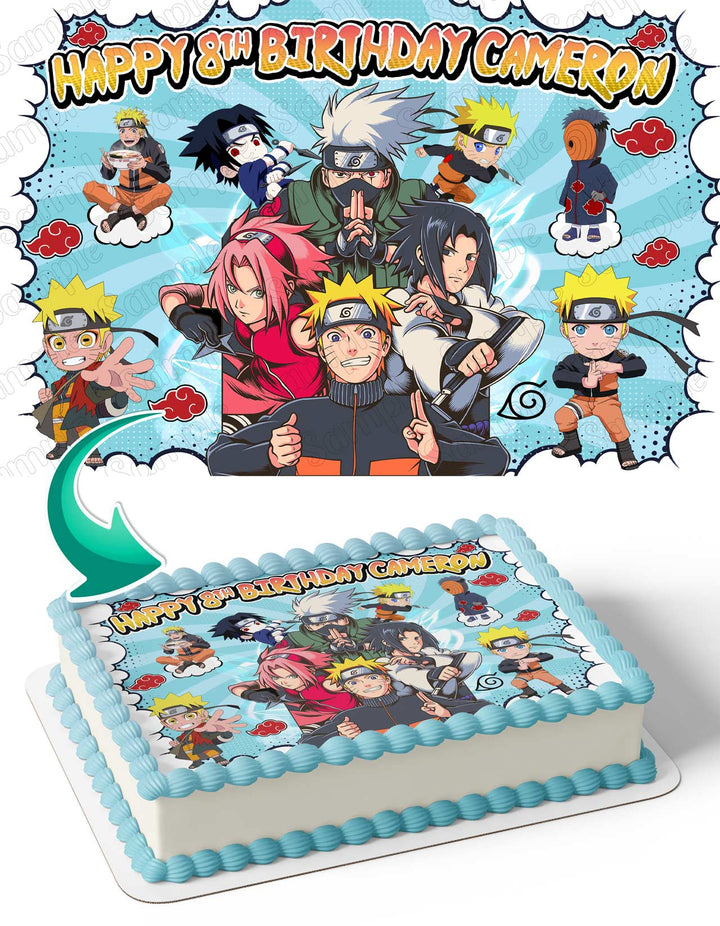 Naruto Boruto Ninja Team Edible Cake Toppers