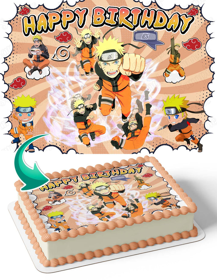 Naruto Boruto Ninja Warrior Akatsuki P Edible Cake Toppers
