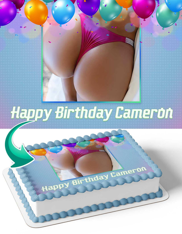 Naughty Birthday Boy Girl Bachelorette NB2 Erotic Adult Sexy Funny Edible Cake Toppers