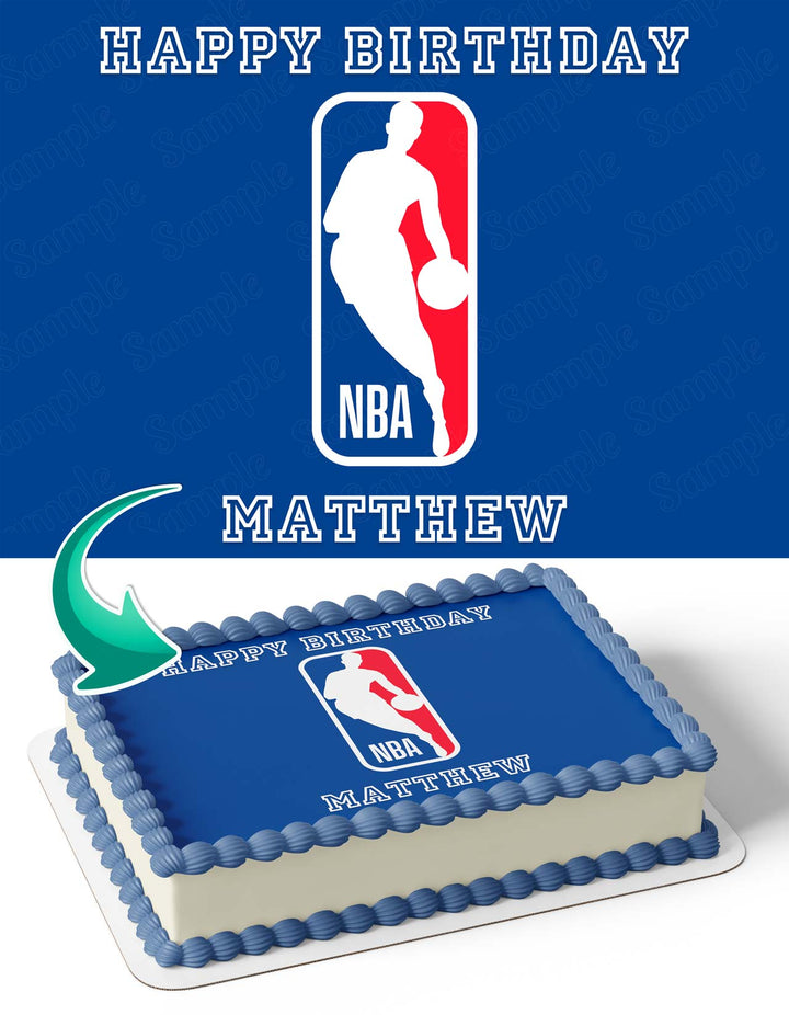 NBA Logo Basketball RG Edible Cake Toppers
