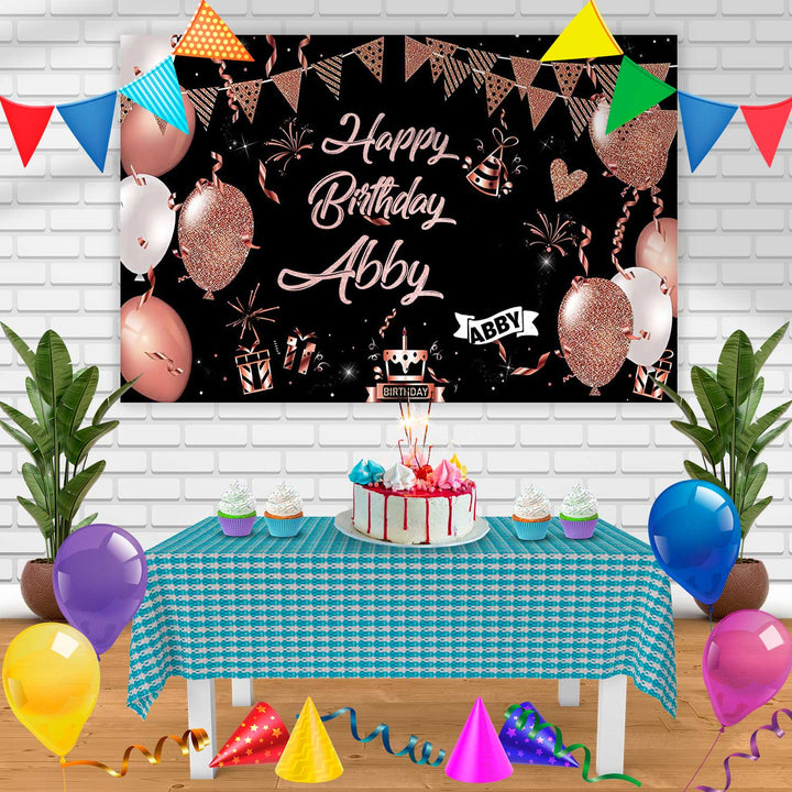 Negro Toyou Birthday Banner Personalized Party Backdrop Decoration