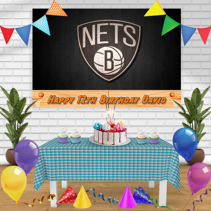 NETS Birthday Banner Personalized Party Backdrop Decoration