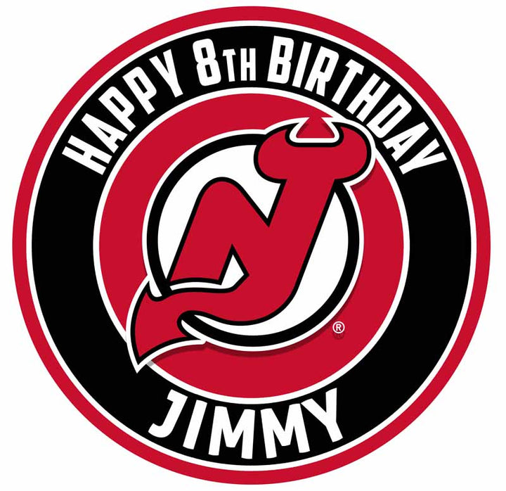 New Jersey Devils Edible Cake Toppers Round