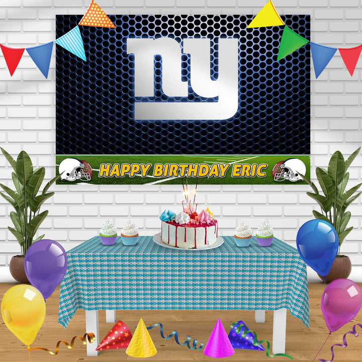New York Giants Birthday Banner Personalized Party Backdrop Decoration