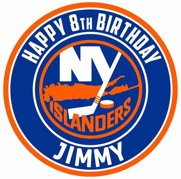 New York Islanders Edible Cake Toppers Round