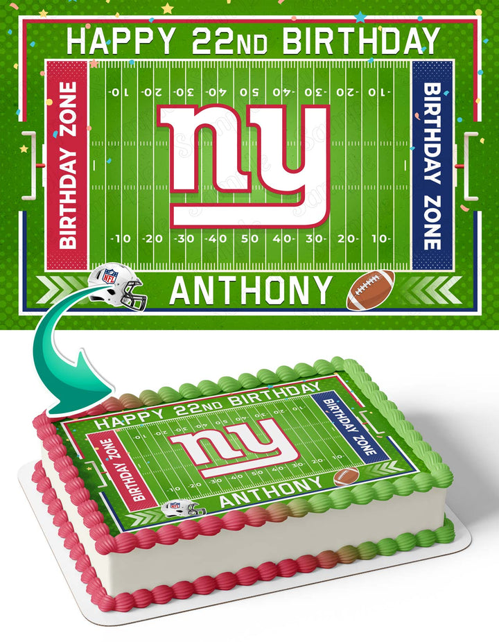 New York Giants Edible Cake Toppers