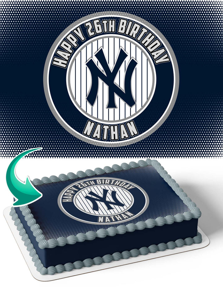 New York Yankees NY Edible Cake Toppers