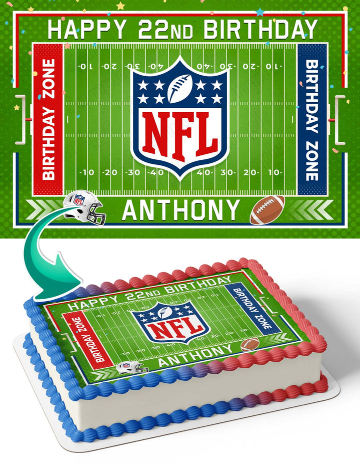 NFL League Edible Cake Toppers