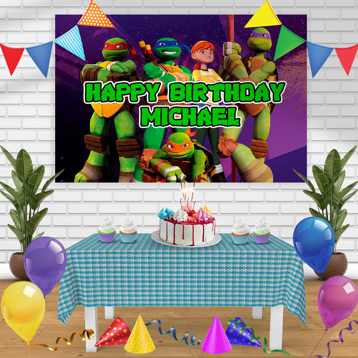 Ninja Turtles Birthday Banner Personalized Party Backdrop Decoration