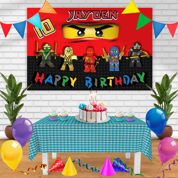 Ninjago Lego Rd Birthday Banner Personalized Party Backdrop Decoration