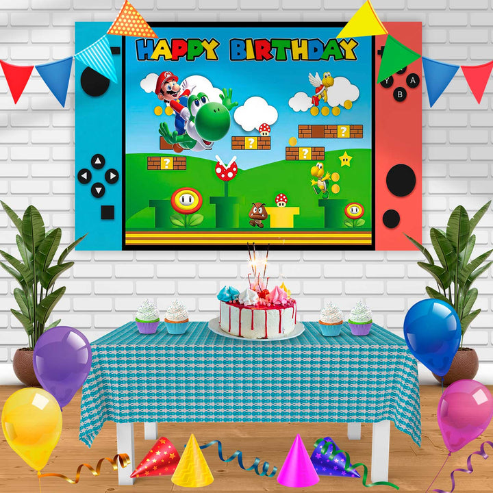 Nintendo Switch Gamer Birthday Banner Personalized Party Backdrop Decoration