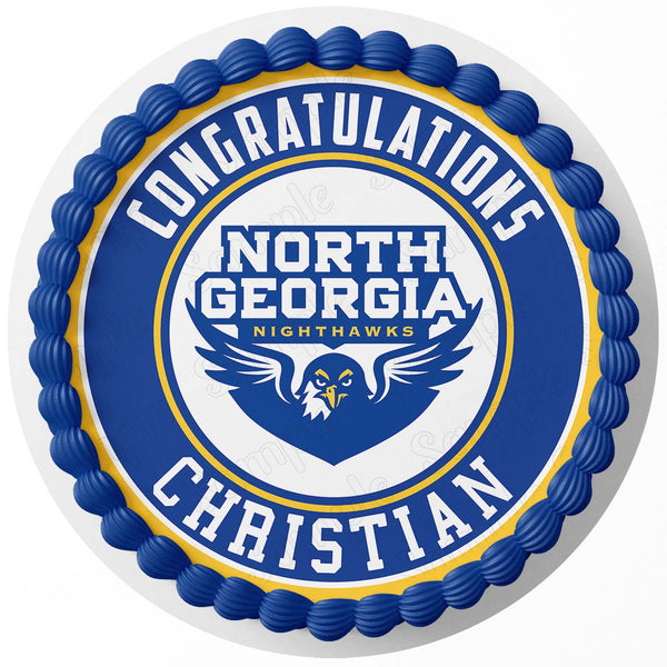 North Georgia Nighthawks Edible Cake Toppers Round