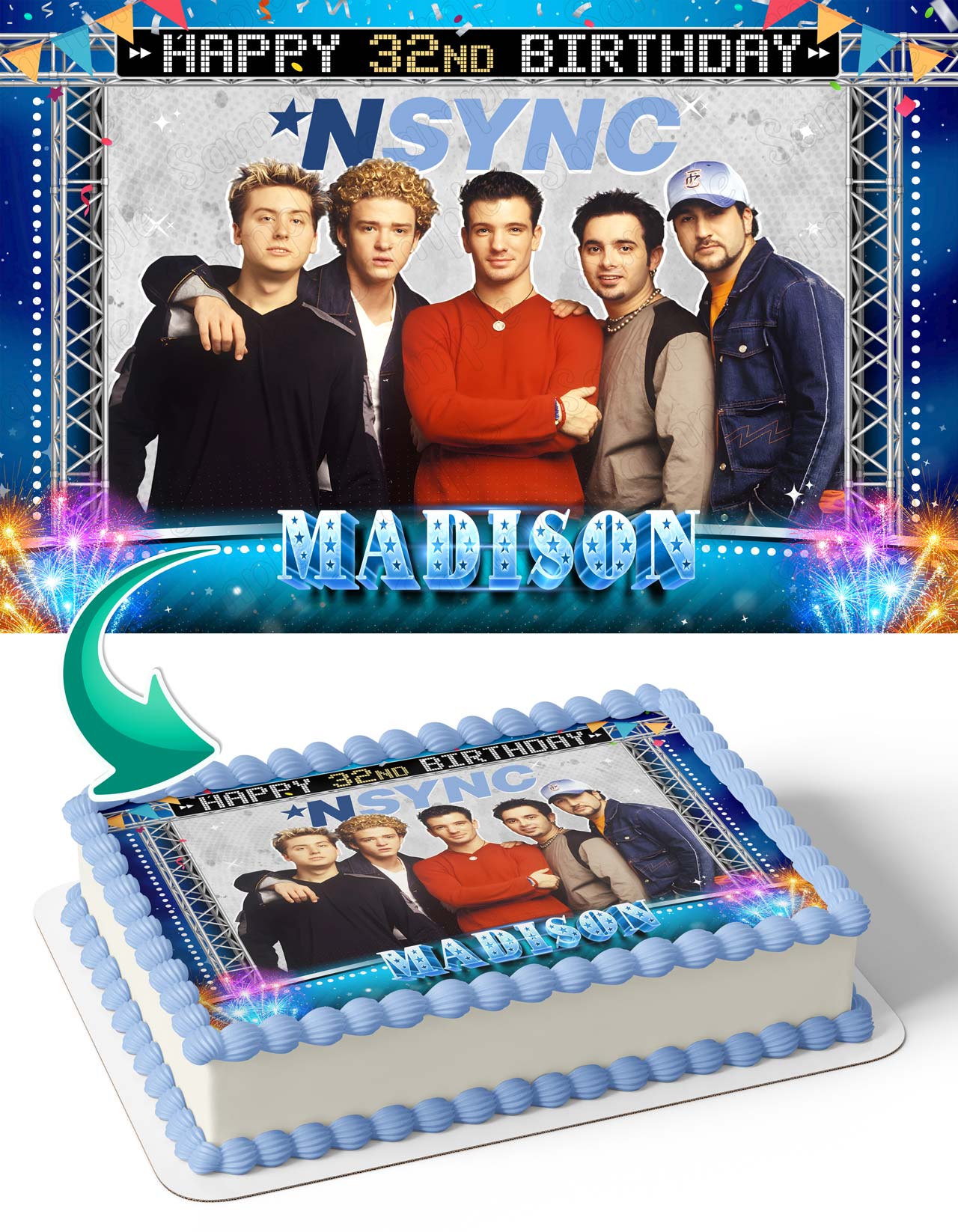 Nsync Band Edible Cake Toppers Ediblecakeimage