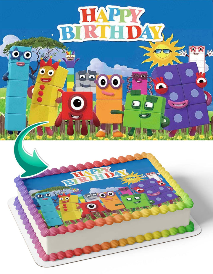 Numberblocks BB Edible Cake Toppers