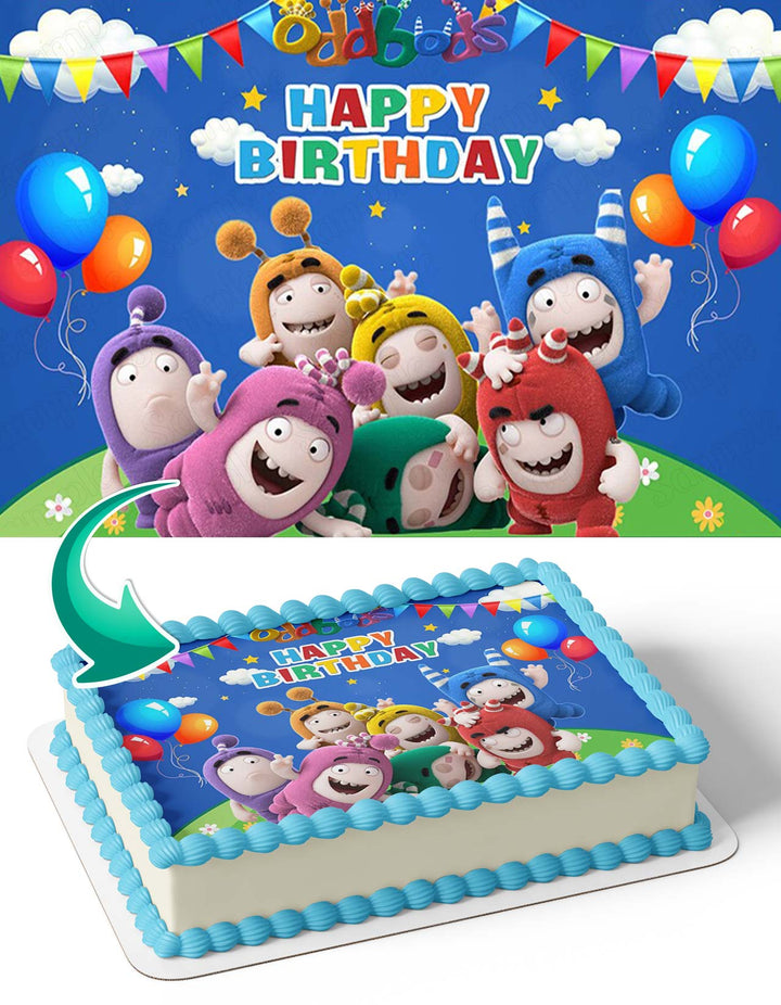 OddBods Cartoon Kids Edible Cake Toppers