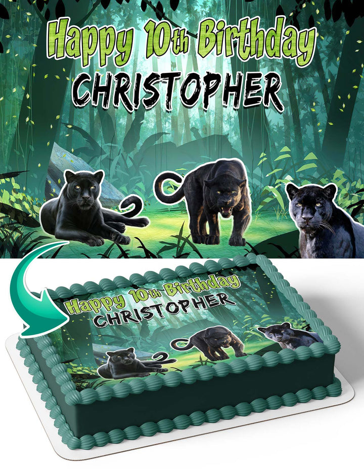 Panther Edible Cake Toppers