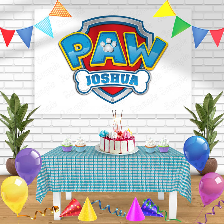 Paw Patrol Logo Bn Birthday Banner Personalized Party Backdrop Decoration