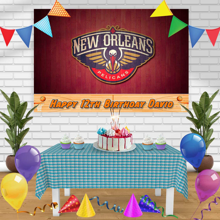 PELICANS Birthday Banner Personalized Party Backdrop Decoration