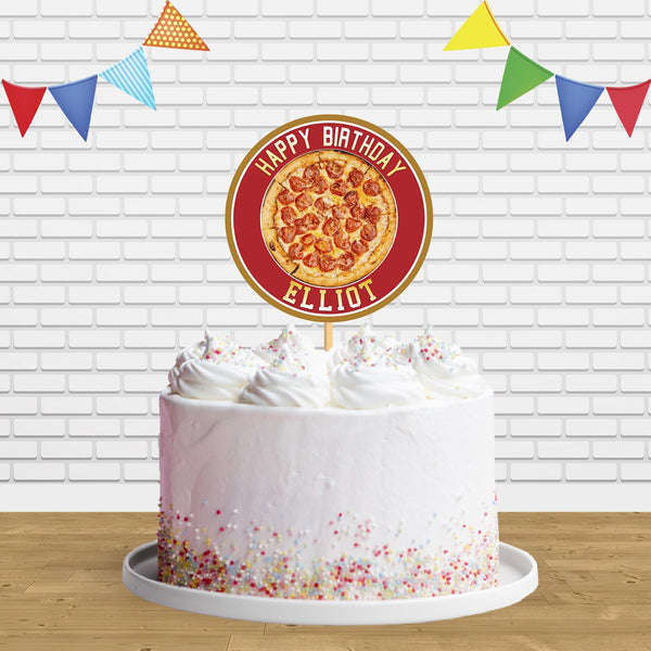 Pepperoni Pizza Cake Topper Centerpiece Birthday Party Decorations