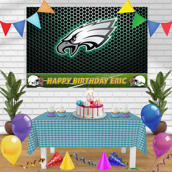 Philadelphia Eagles Birthday Banner Personalized Party Backdrop Decoration