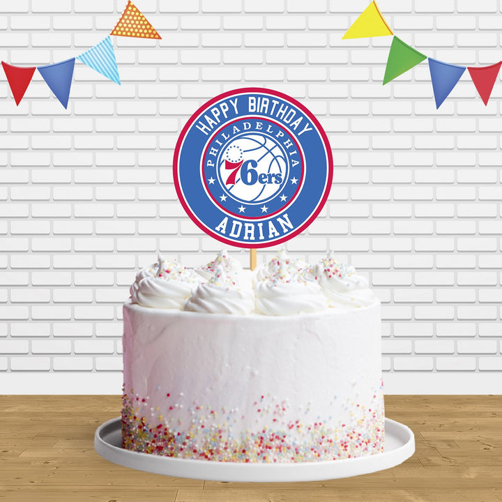 Philadelphia 76ers Cake Topper Centerpiece Birthday Party Decorations