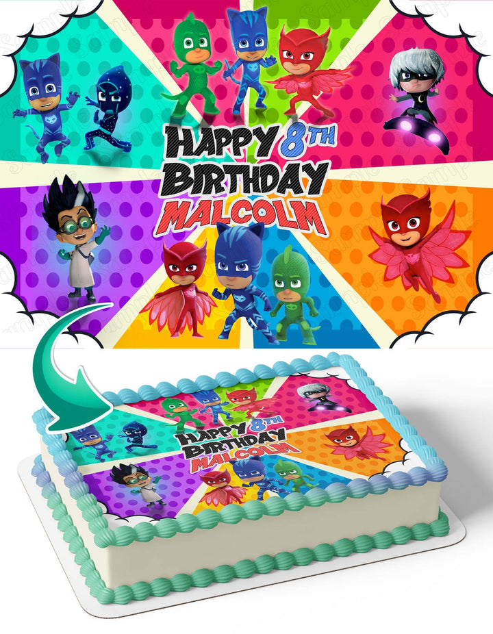 PJ Masks Kids Amazing Friends Edible Cake Toppers