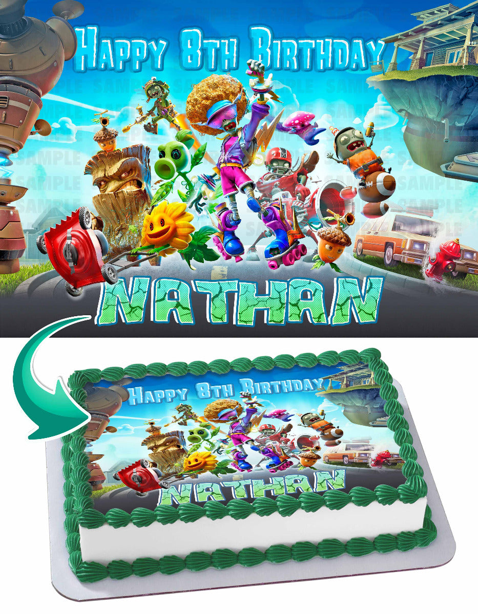 Plants vs Zombies Edible Cake Toppers – Ediblecakeimage