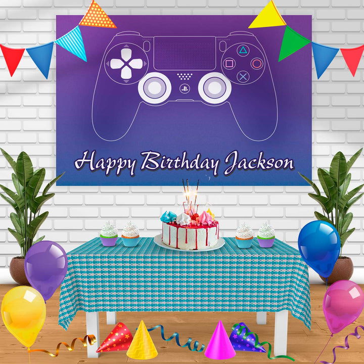 play Birthday Banner Personalized Party Backdrop Decoration