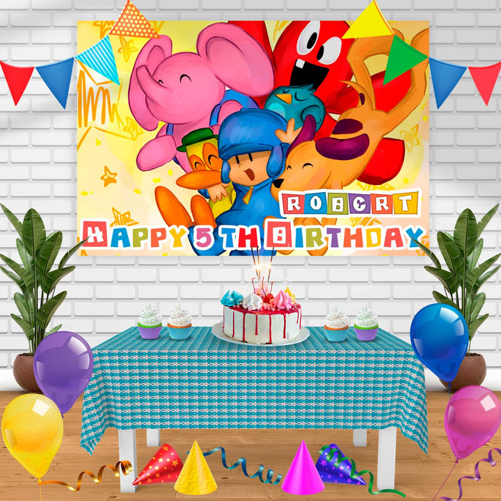 pocoyo 2 Birthday Banner Personalized Party Backdrop Decoration