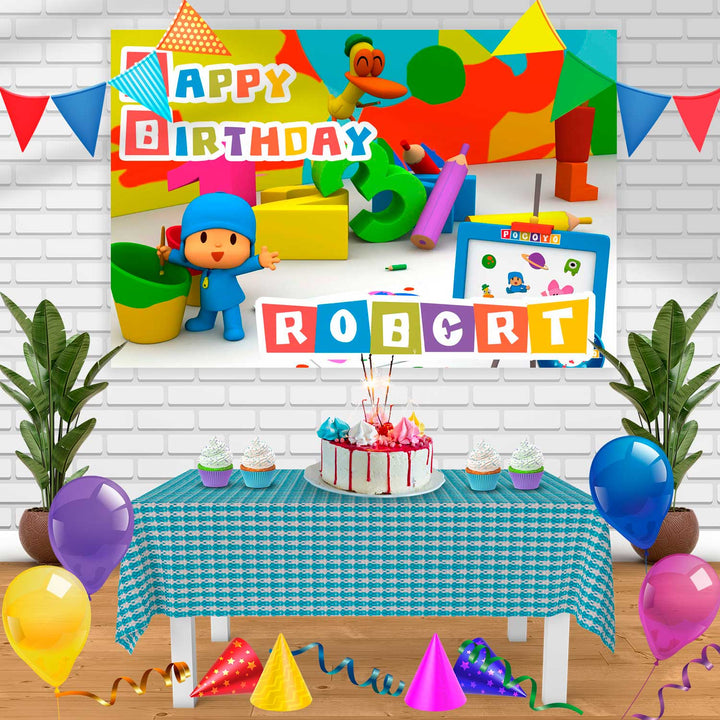 pocoyo Birthday Banner Personalized Party Backdrop Decoration