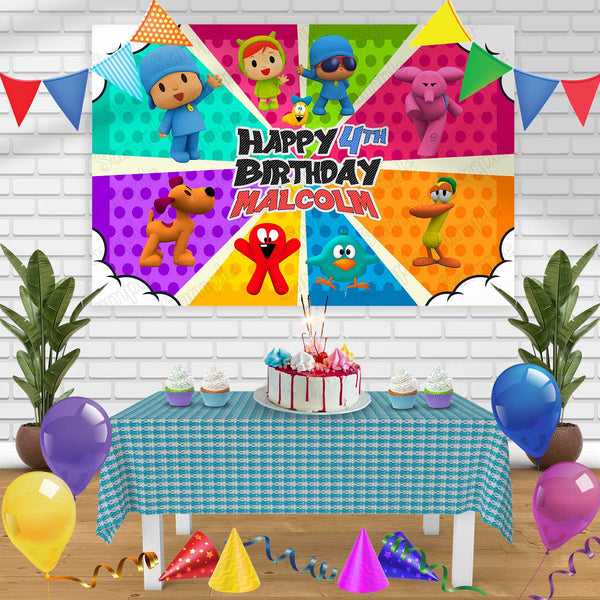 Pocoyo Crew Birthday Banner Personalized Party Backdrop Decoration