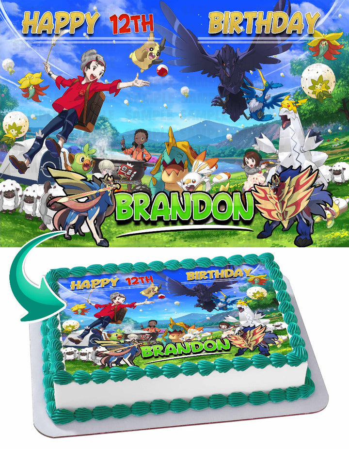 Pokemon Sword and Shield Edible Cake Toppers