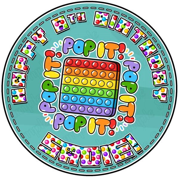 Pop it Kids RD Edible Cake Toppers Round