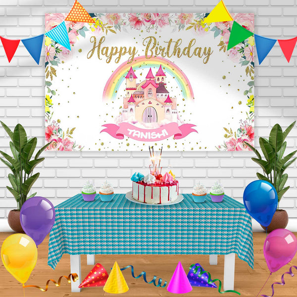 Princess Lkj Birthday Banner Personalized Party Backdrop Decoration