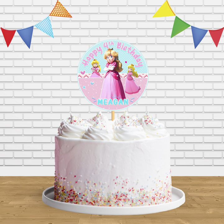 Princess Peach Theme Cake Topper in 2023  Princess peach party, Princess  cake toppers, Peach party