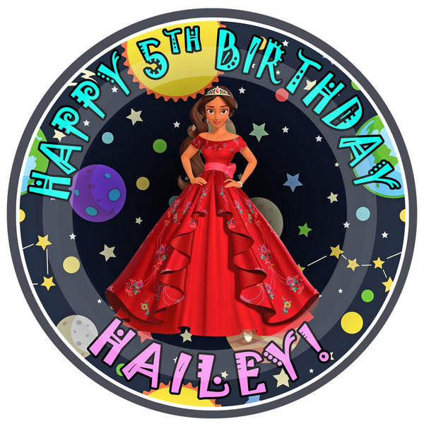 Princess Red Edible Cake Toppers Round