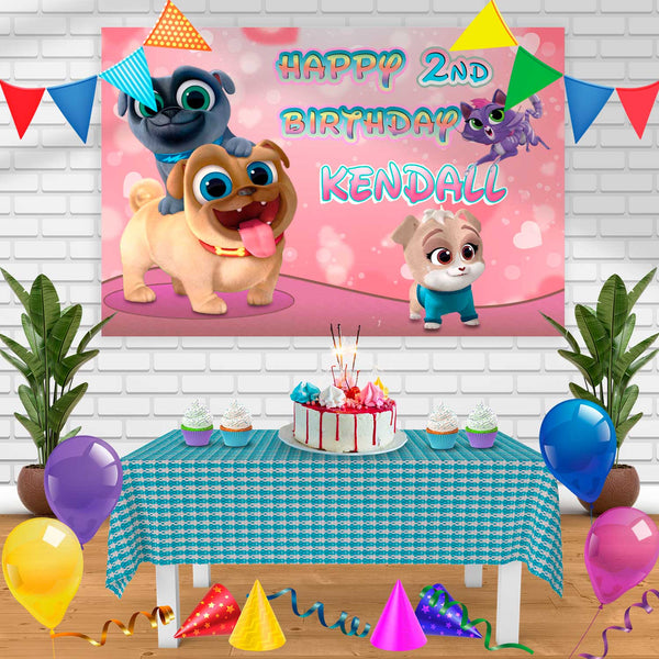 puppy dog pals girl 2 Birthday Banner Personalized Party Backdrop Decoration