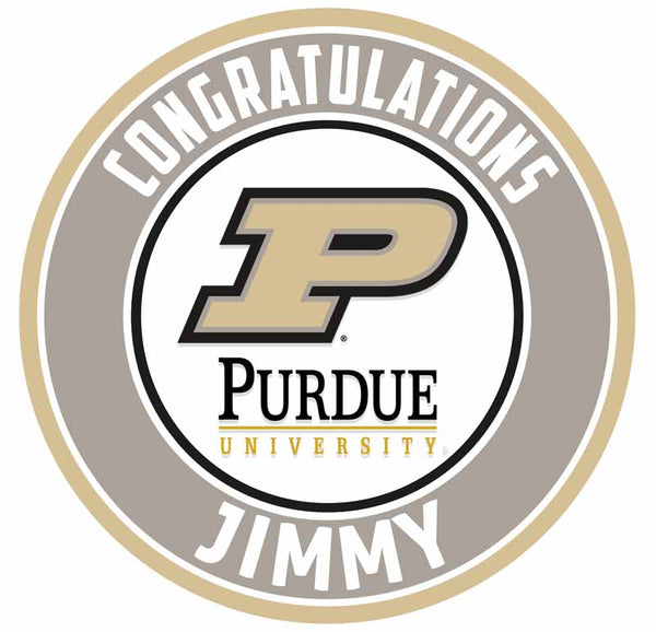 Purdue University Edible Cake Toppers Round