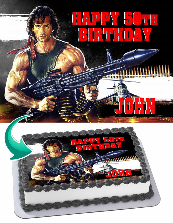 Rambo Edible Cake Toppers