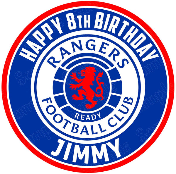 Rangers FC Edible Cake Toppers Round