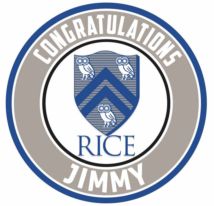 Rice University Edible Cake Toppers Round Ediblecakeimage rice-university-edible-cake-toppers-round-ediblecakeimage