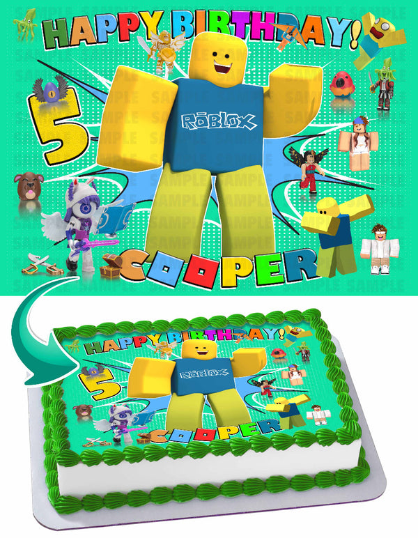 Roblox Edible Cake Toppers