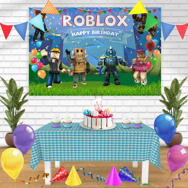 Roblox Game GB Bn Birthday Banner Personalized Party Backdrop Decoration
