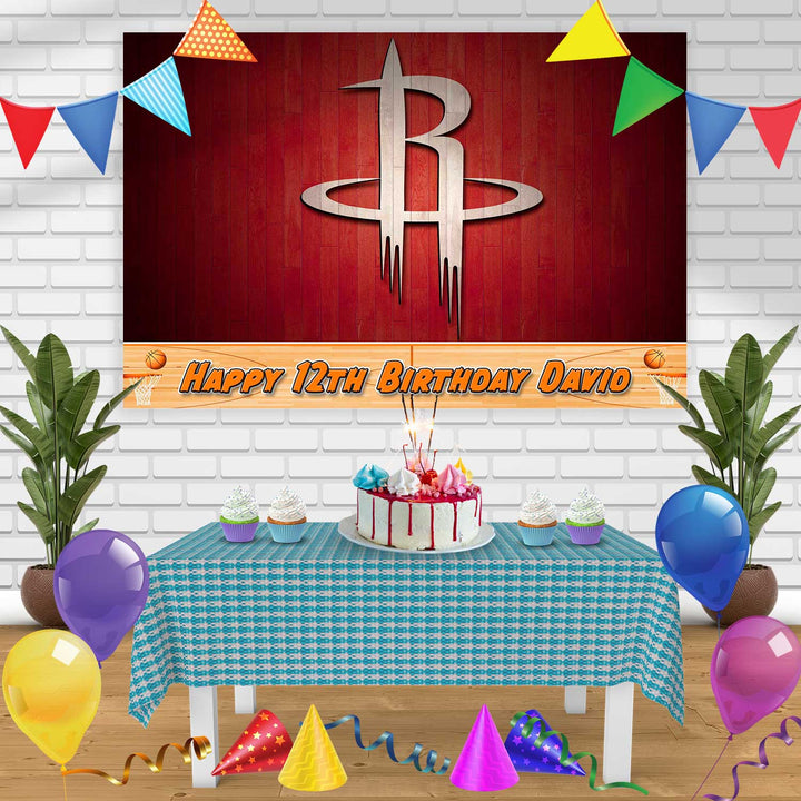 ROCKETS Birthday Banner Personalized Party Backdrop Decoration