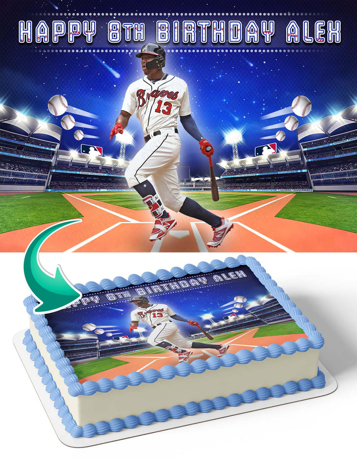Ronald Acuna Jr Braves Edible Cake Toppers